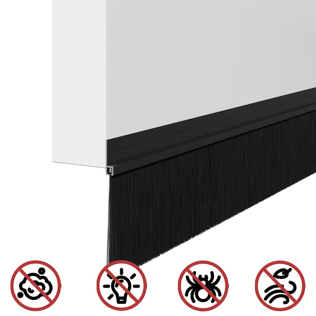 Samoljepljivi pečati za vrata 6 pcs Crna 100 cm