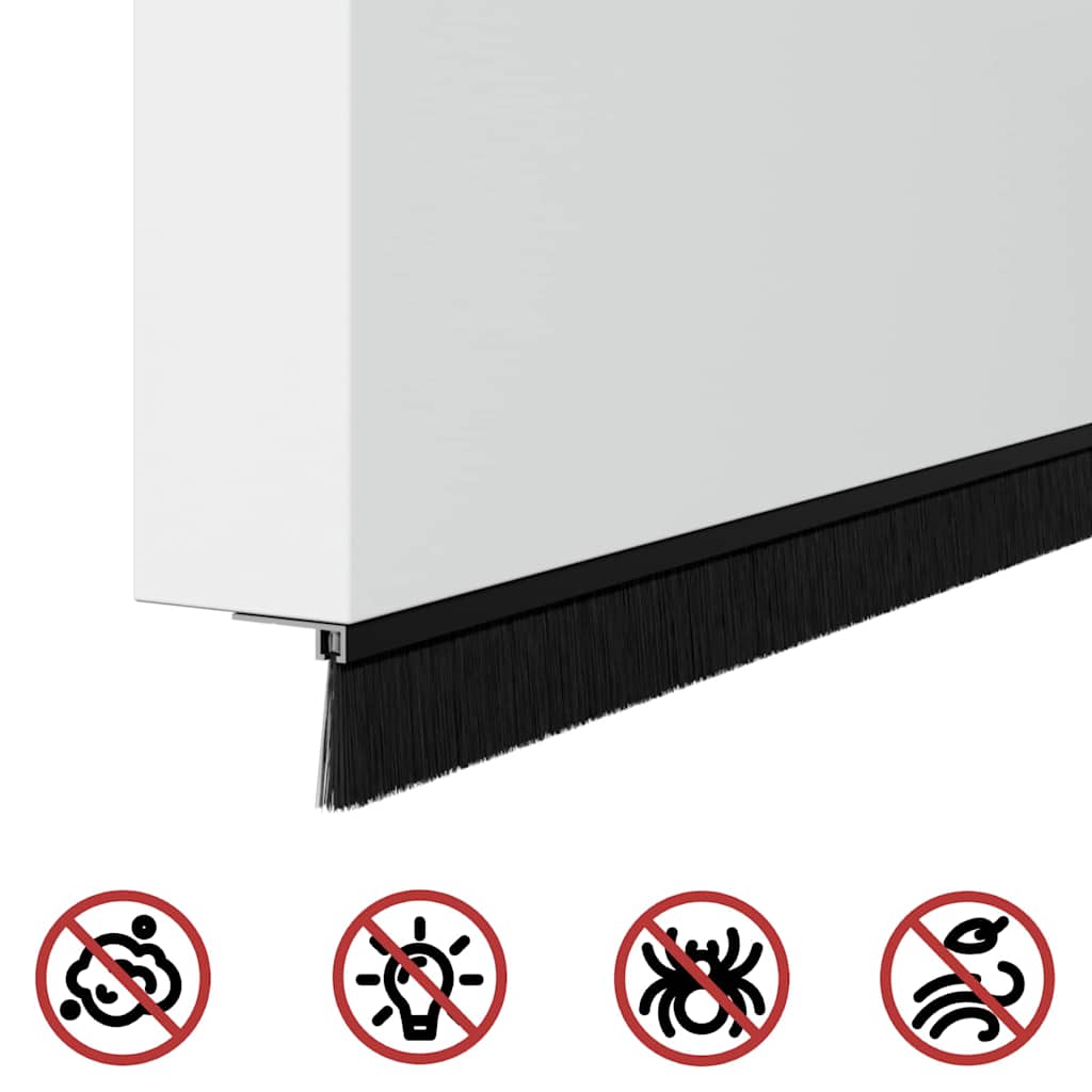 Samoljepljivi pečati za vrata 2 pcs Crna 100 cm