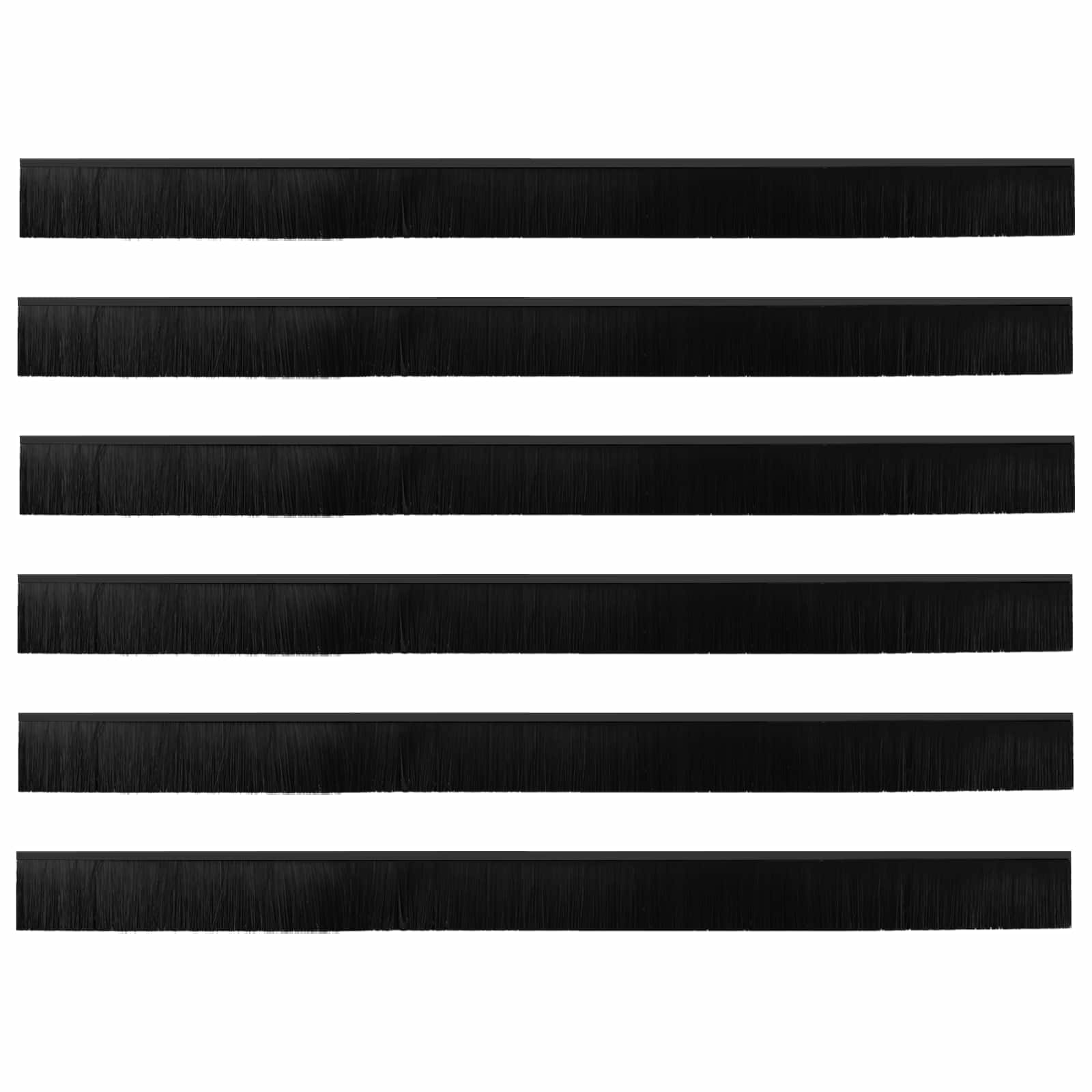 Samoljepljivi pečati za vrata 6 pcs Crna 100 cm