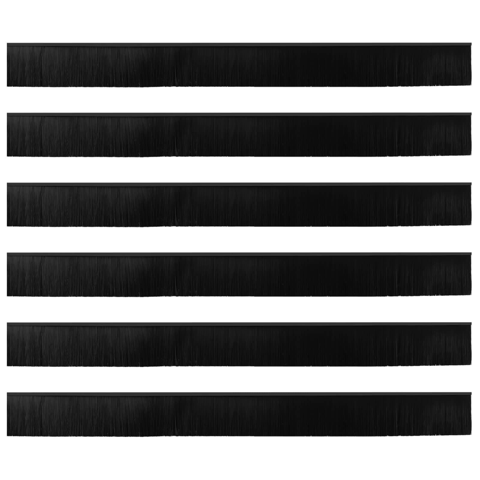 Samoljepljivi pečati za vrata 6 pcs Crna 100 cm
