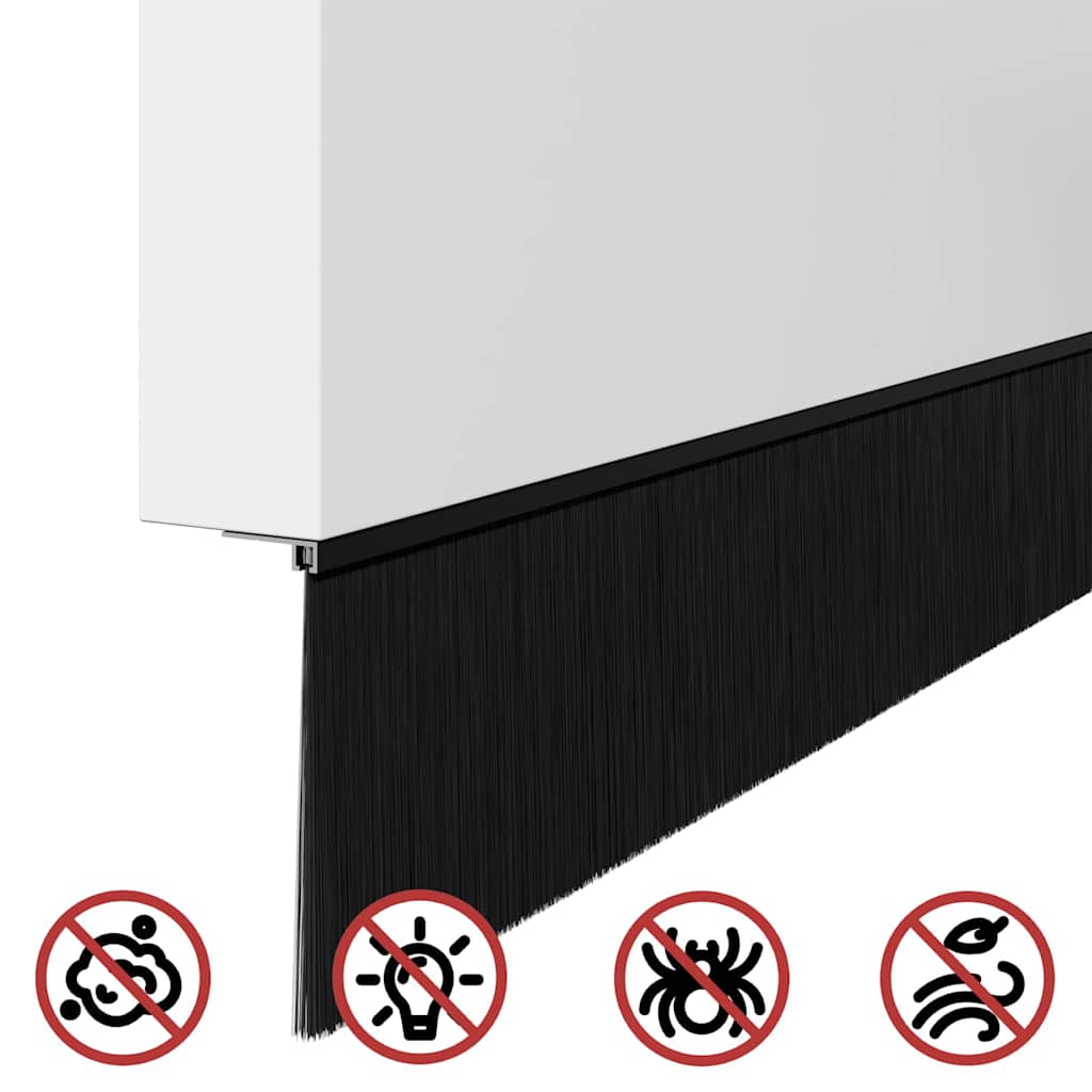 Samoljepljivi pečati za vrata 12 pcs Crna 100 cm