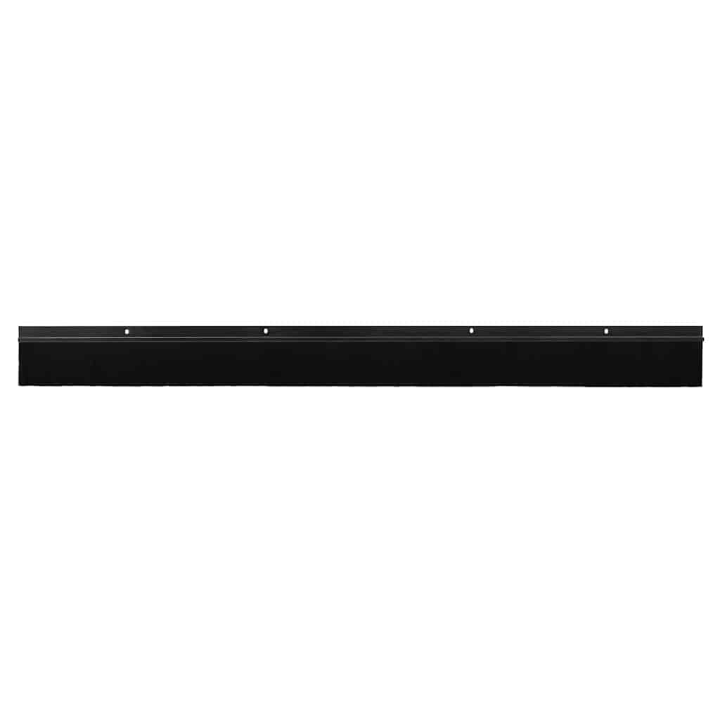 Držač četke za vrata 2 pcs Crna 100 cm Aluminijski legura