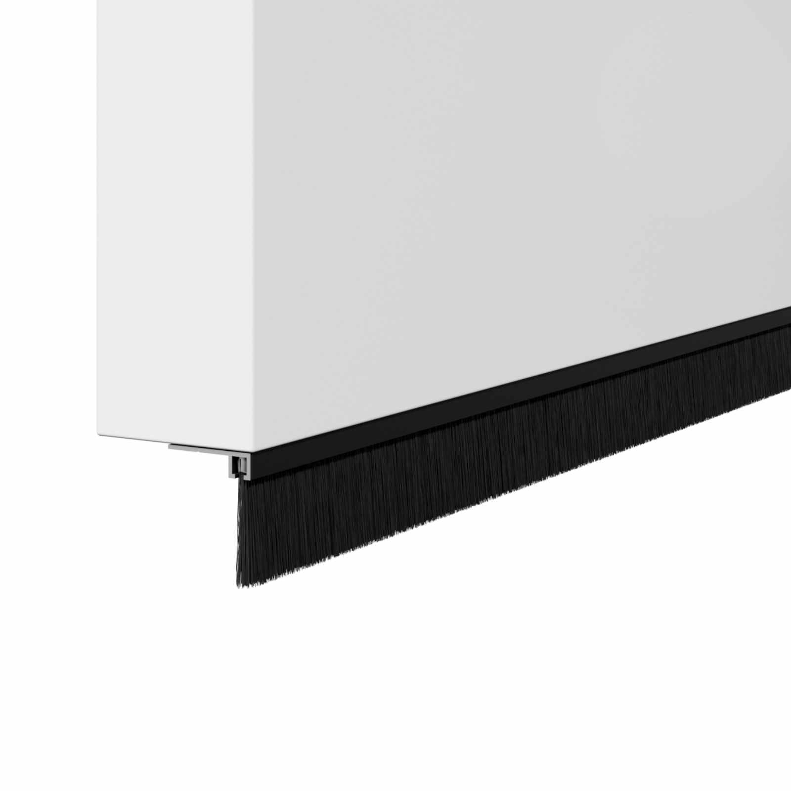 Držač četke za vrata 6 kom. Crna 100 cm Aluminijski legura