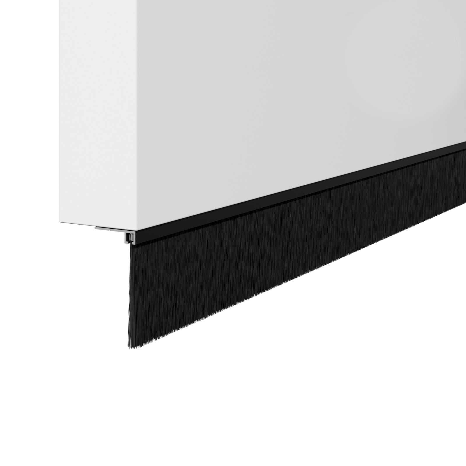 Držač četke za vrata 6 pcs Crna 100 cm Aluminijski legura