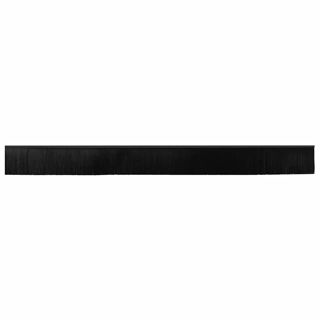 Držač četke za vrata 6 pcs Crna 100 cm Aluminijski legura