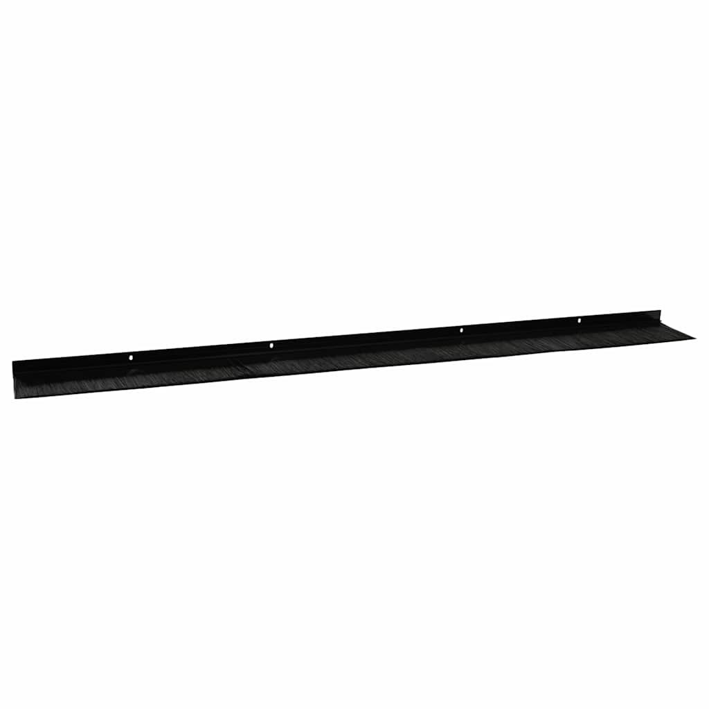 Držač četke za vrata 12 kom. Crna 100 cm Aluminijski legura