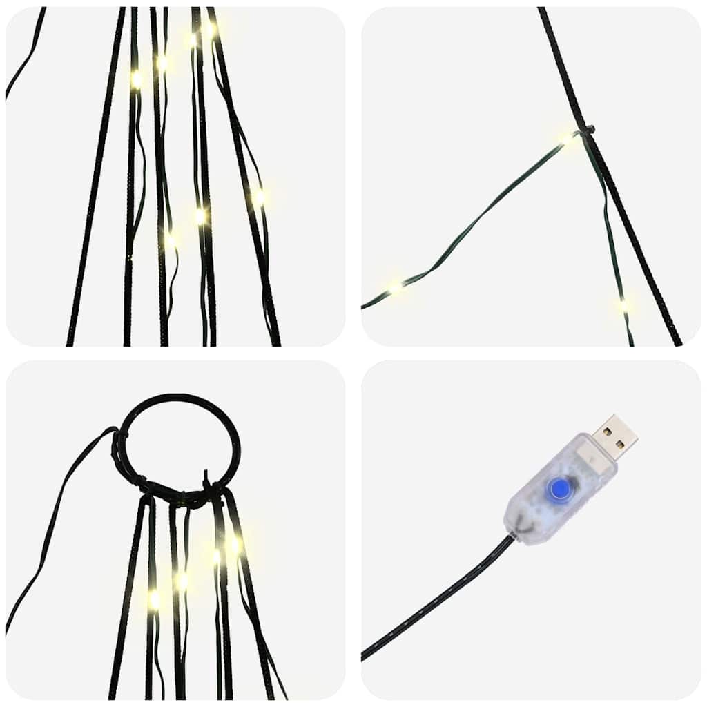 LED Božićno drvce s zemljanim klinovima Topla bijela 182 cm