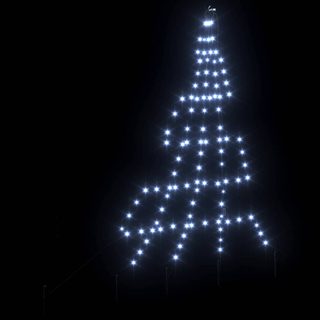 LED Božićno drvce s zemljanim klinovima Hladna bijela 182 cm