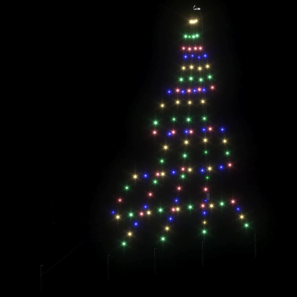 LED Božićno drvce s zemljanim klinovima Šareni 182 cm Metal
