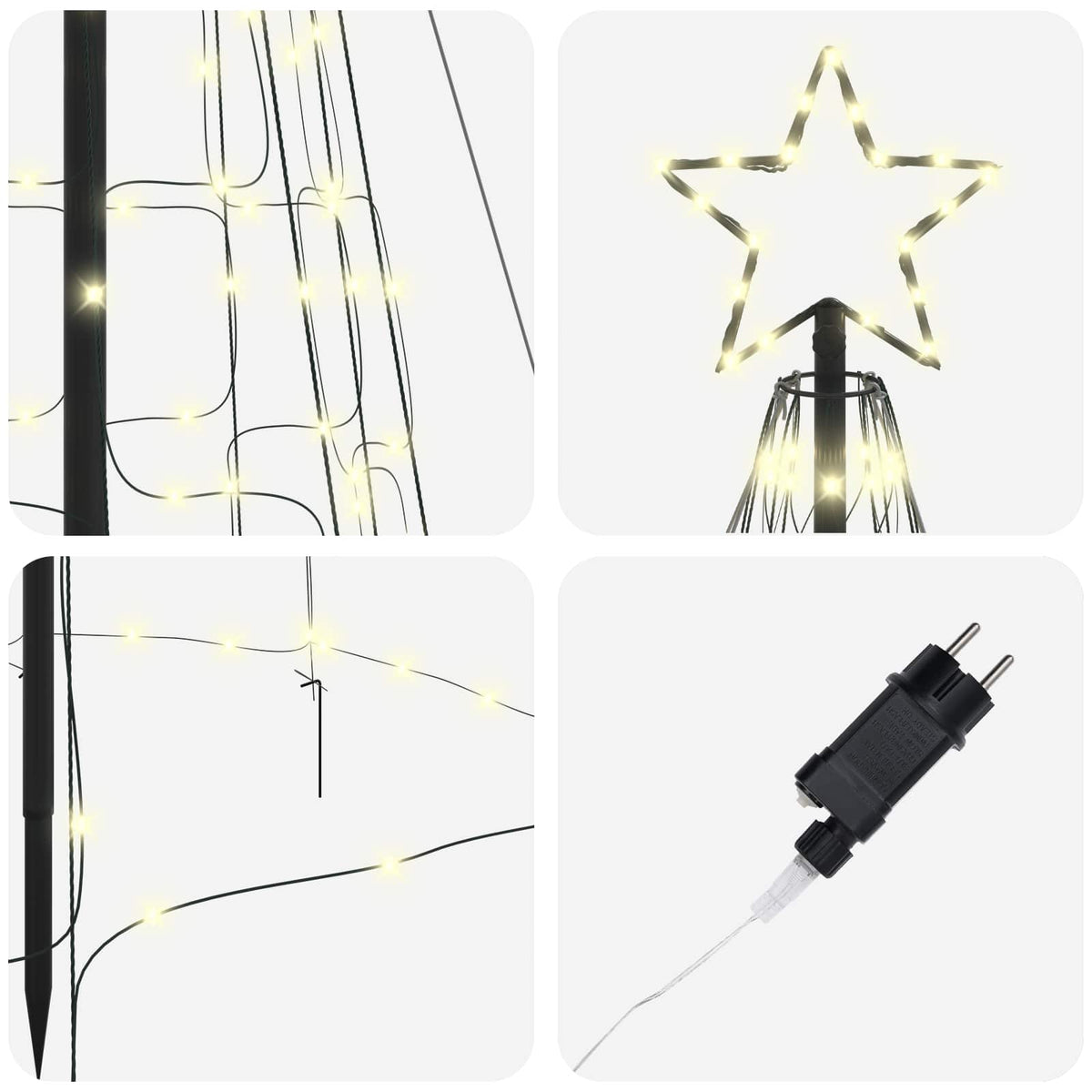 LED božićno drvce EKENAS 400 cm 800 LED lampica Topla bijela