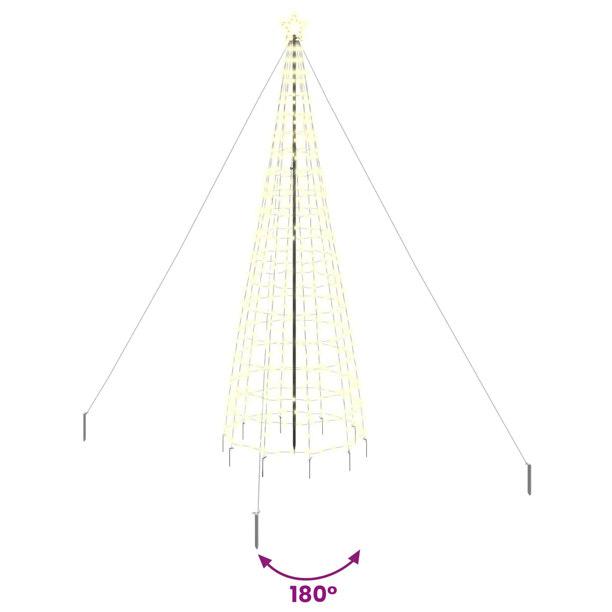 LED božićno drvce EKENAS 400 cm 800 LED lampica Topla bijela
