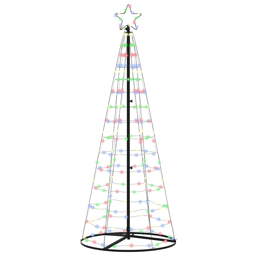 LED božićno drvce EKENAS 250 cm 390 LED lampica Višebojno Čelik