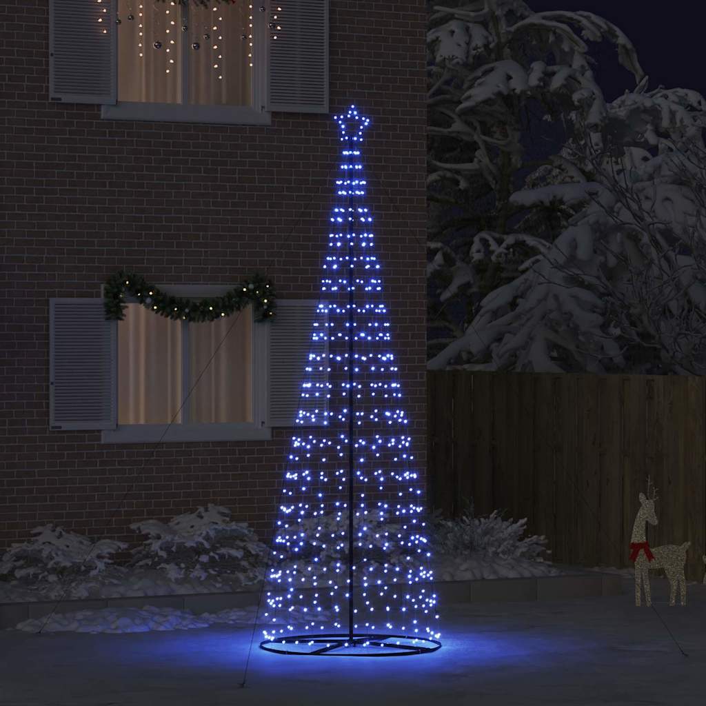 LED božićno drvce EKENAS 400 cm 800 LED lampica Plava Čelik