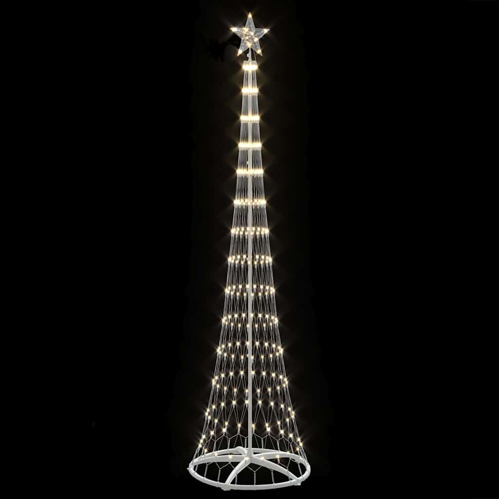 LED božićno drvce s 290 LED svjetlima Topla bijela 250 cm Metal