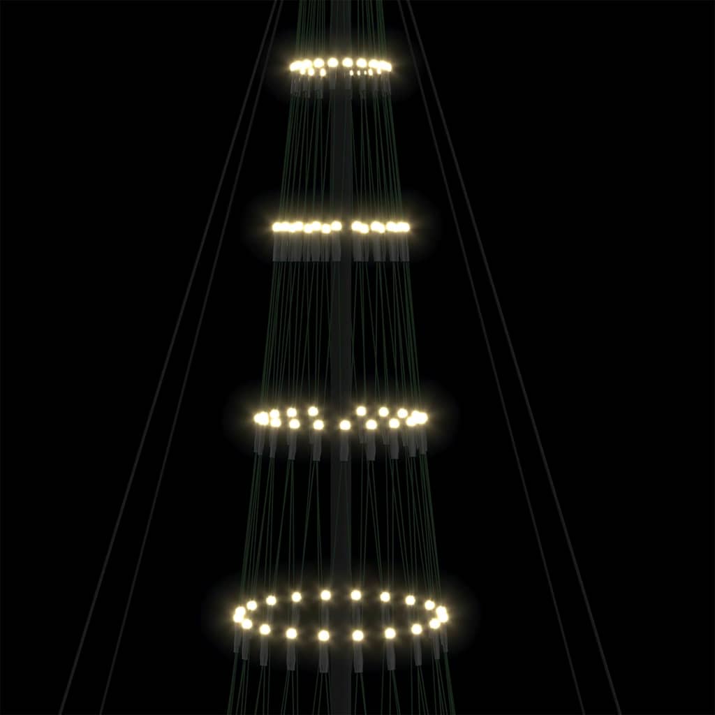 LED božićno drvce s 555 LED svjetlima Topla bijela 500 cm Metal