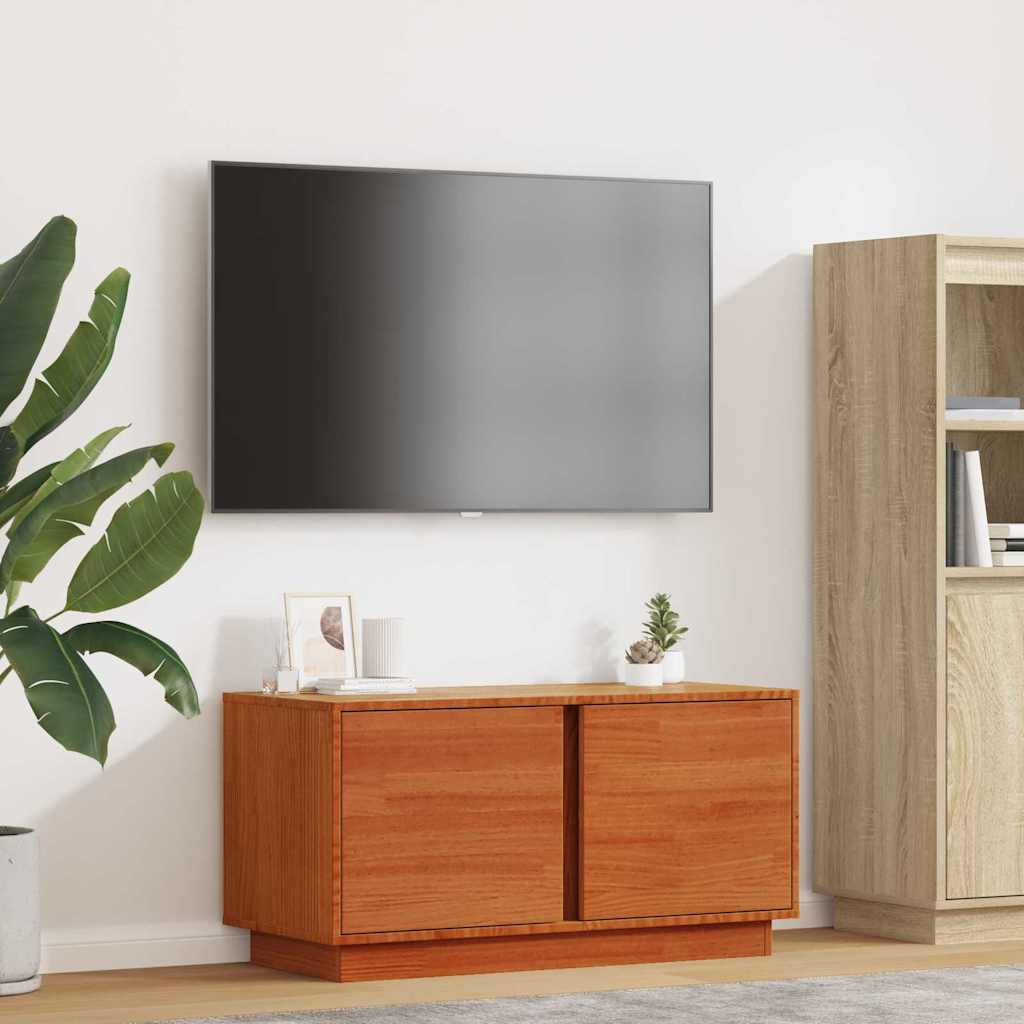 TV ormar Vosak smeđa 80 x 35 x 40,5 cm Čvrsto borovo drvo