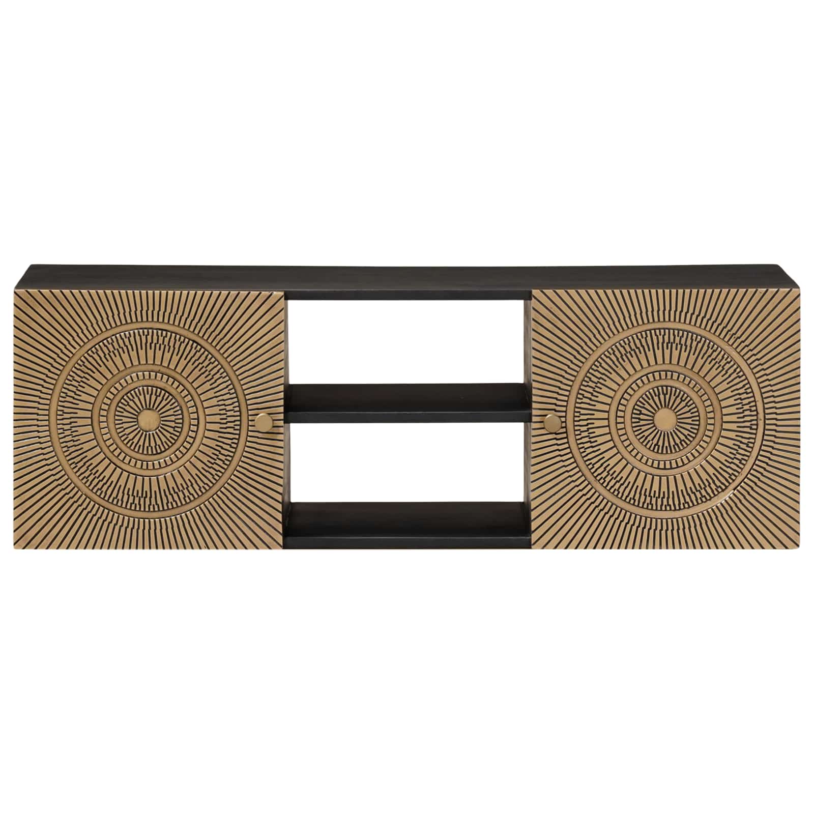 TV ormar s policom s pohranom s vratima Mjed 105 x 30 x 35 cm