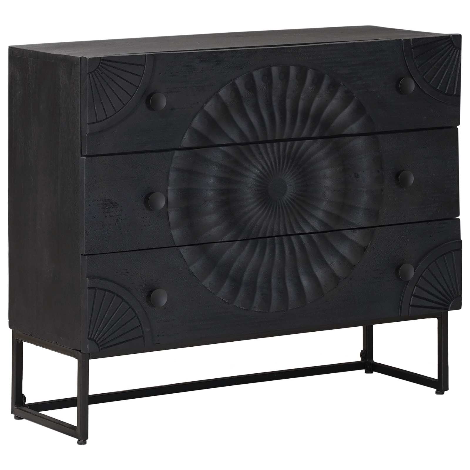 Ormar s ladicama s ladicama Crna 75 x 30 x 65 cm