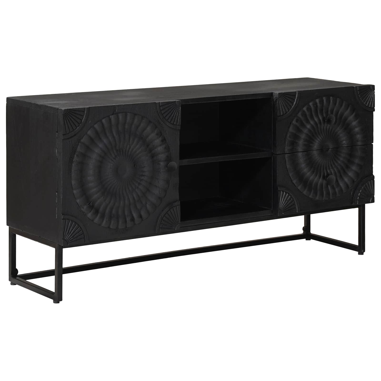 TV ormar s ladicama s policom s pohranom Crna 105 x 30 x 54 cm