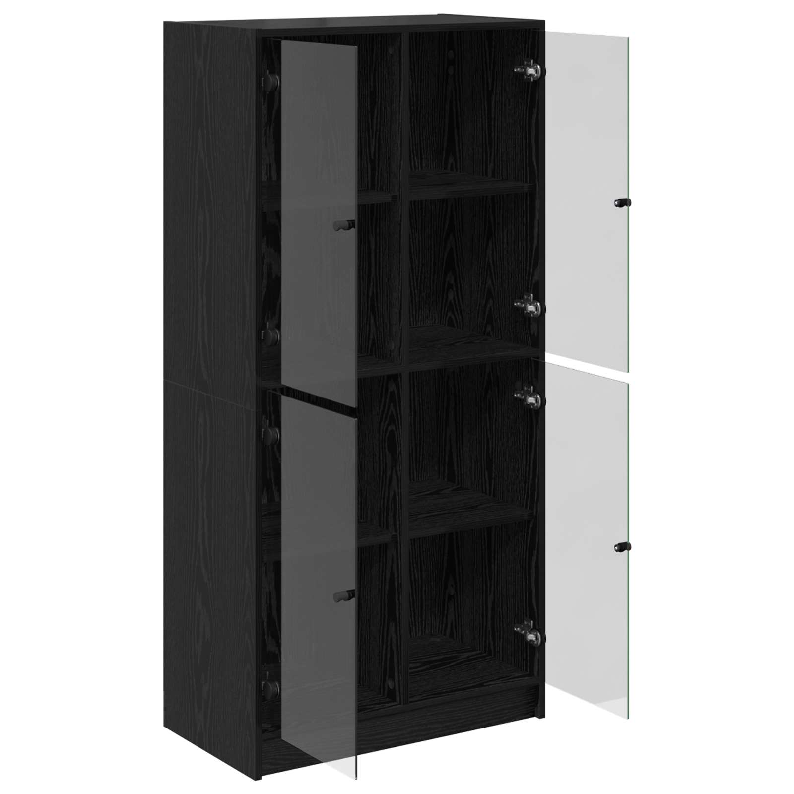 Highboard Crni hrast 68 x 37 x 142 cm Konstruirano drvo