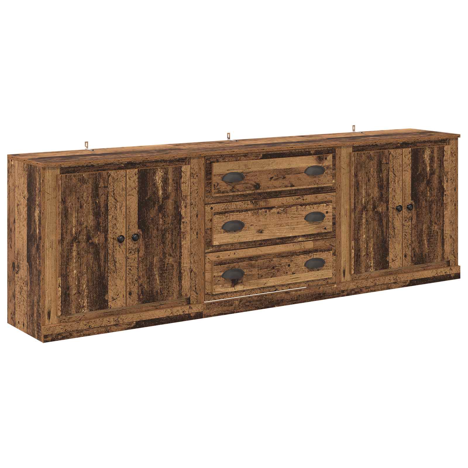 Komode 3 pcs Staro drvo 210 x 35,5 x 67,5 cm Konstruirano drvo