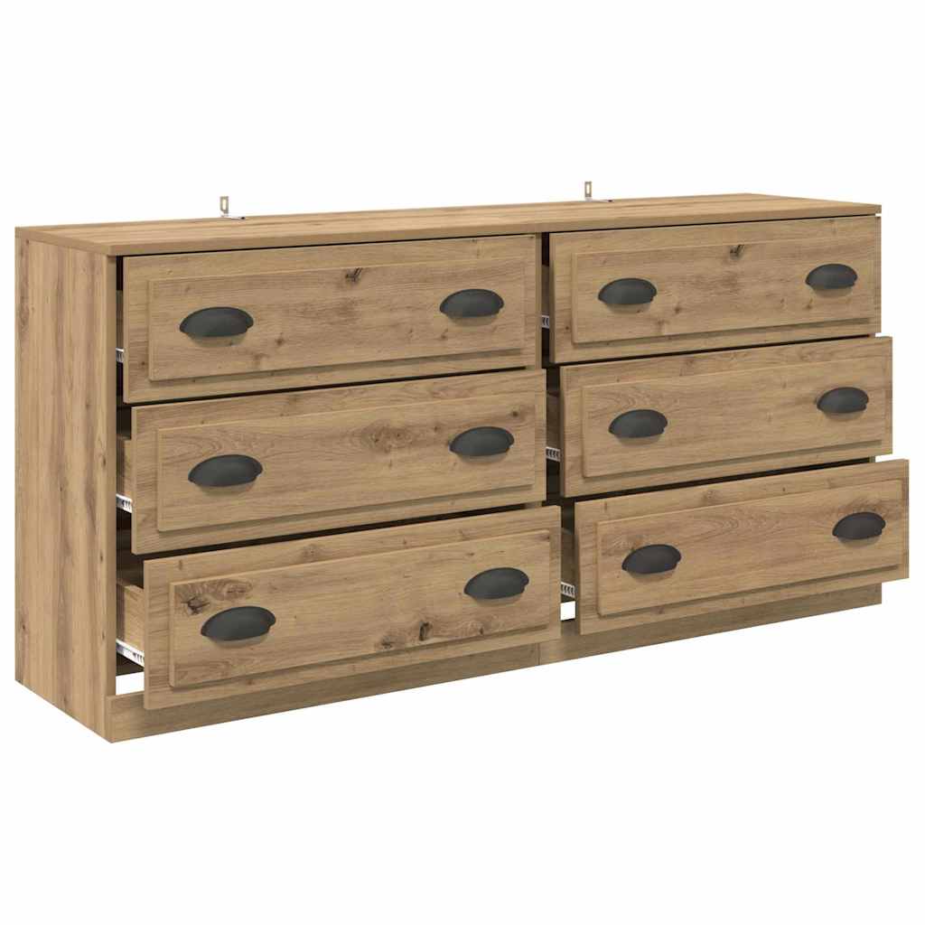 Komode s ladicama 2 pcs Umjetnički hrast 70 x 35,5 x 67,5 cm