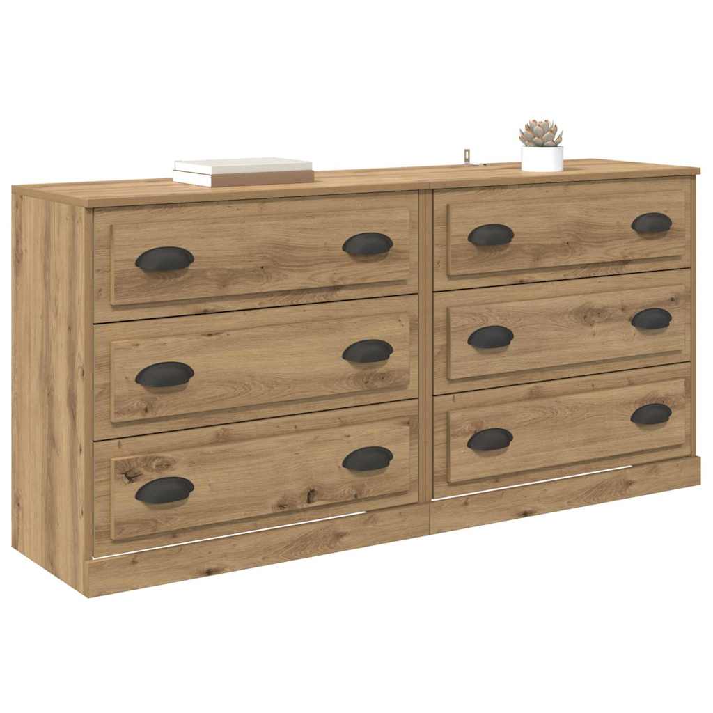 Komode s ladicama 2 pcs Umjetnički hrast 70 x 35,5 x 67,5 cm