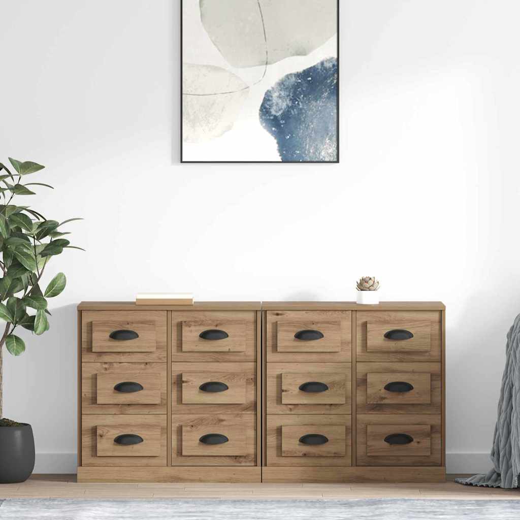 Komode s ladicama 2 pcs Umjetnički hrast 70 x 35,5 x 67,5 cm