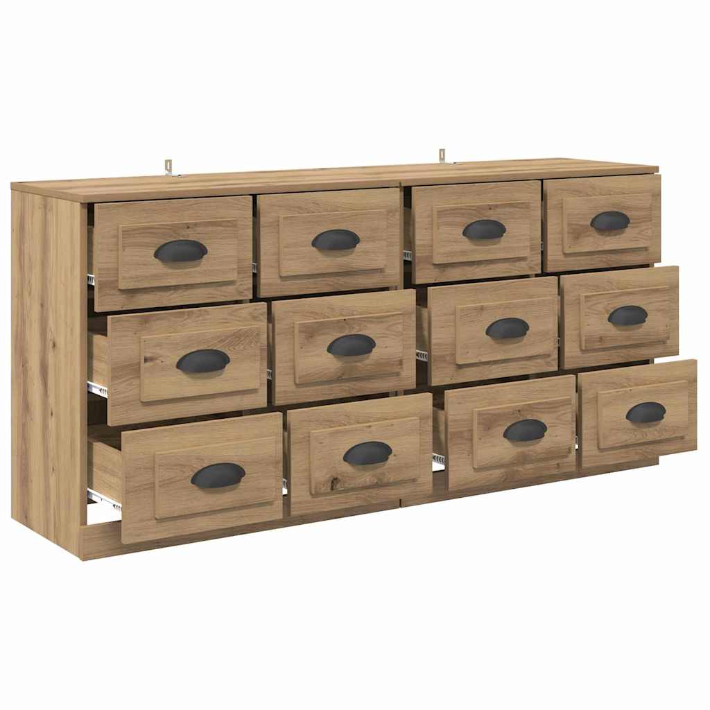 Komode s ladicama 2 pcs Umjetnički hrast 70 x 35,5 x 67,5 cm