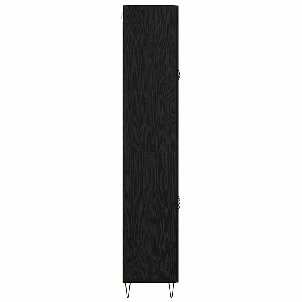 Highboard Bijeli i crni hrast 69,5 x 34 x 180 cm