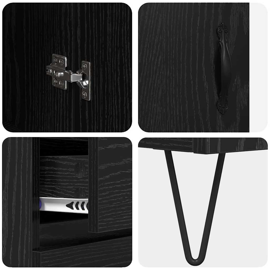 Highboard Crni hrast 69,5 x 34 x 90 cm Konstruirano drvo