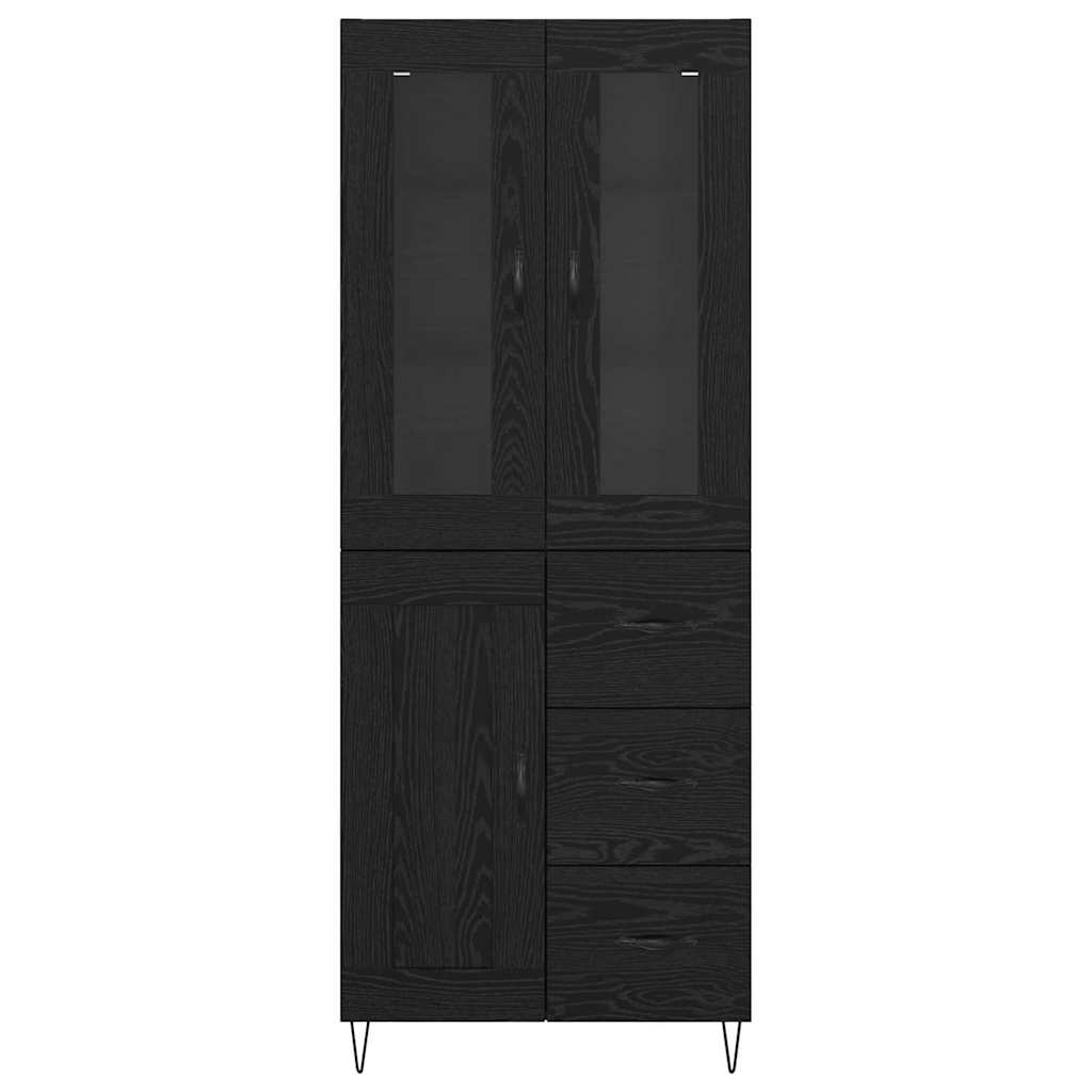 Highboard Crni hrast 69,5 x 34 x 90 cm Konstruirano drvo