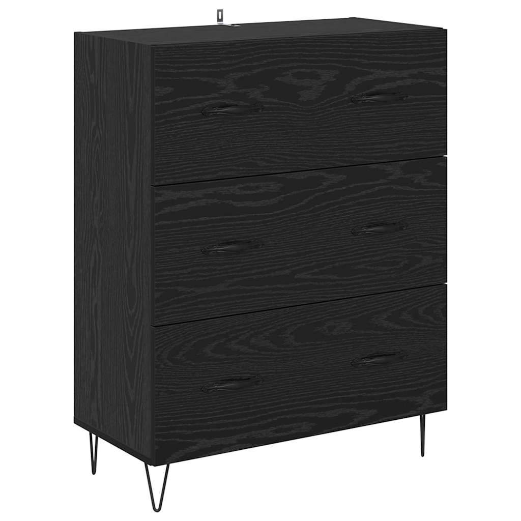 Highboard Crni hrast 69,5 x 34 x 90 cm Konstruirano drvo