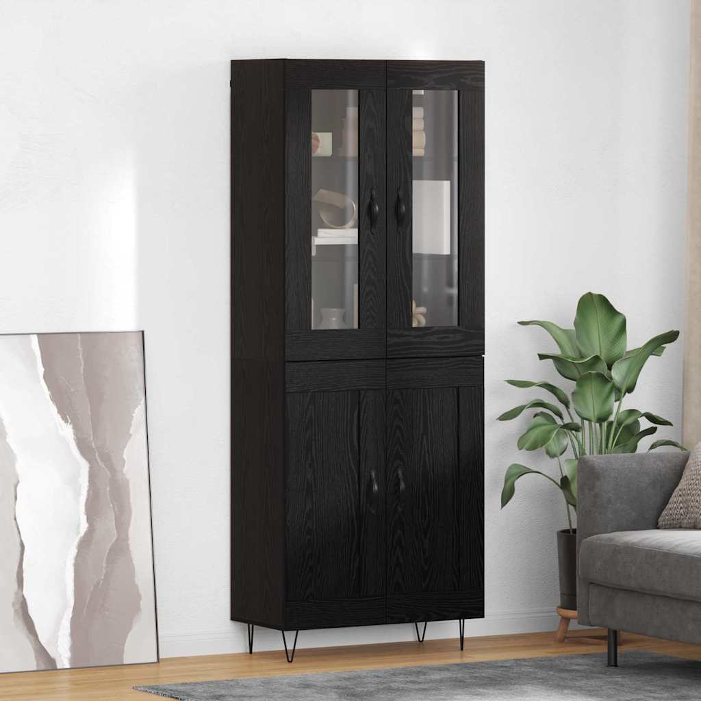 Highboard Crni hrast 69,5 x 34 x 90 cm Konstruirano drvo