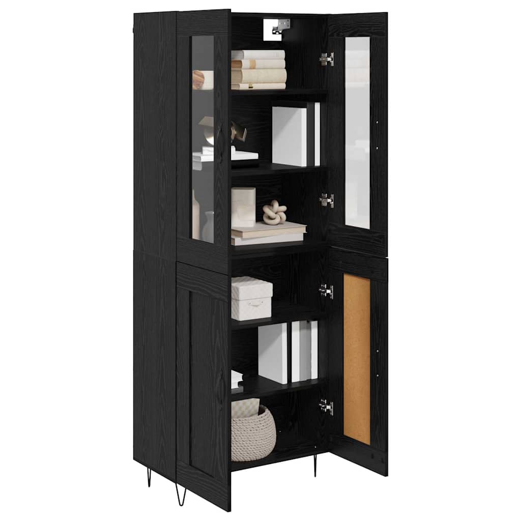 Highboard Crni hrast 69,5 x 34 x 90 cm Konstruirano drvo