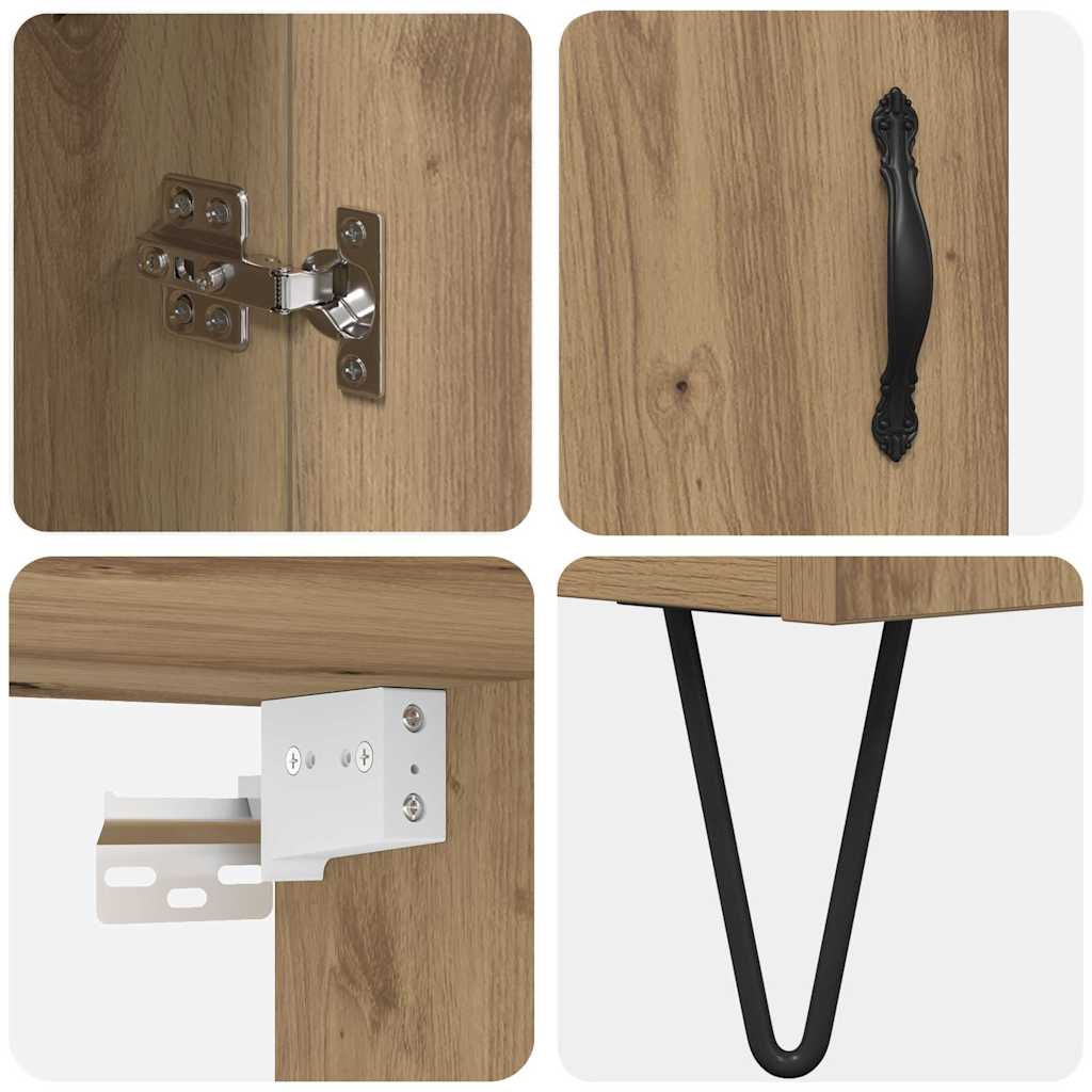 Highboard Umjetnički hrast 34,5 x 34 x 90 cm Konstruirano drvo