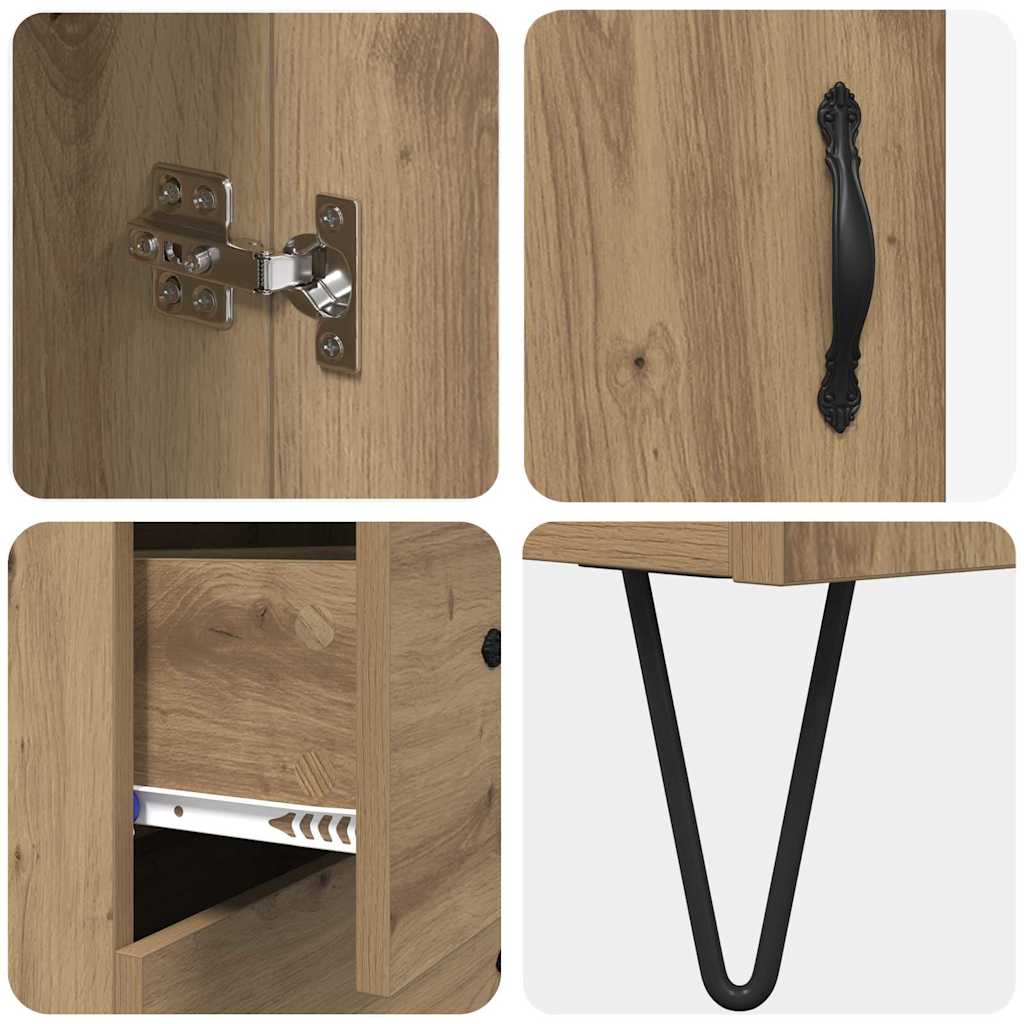 Highboard Umjetnički hrast 34,5 x 34 x 90 cm Konstruirano drvo