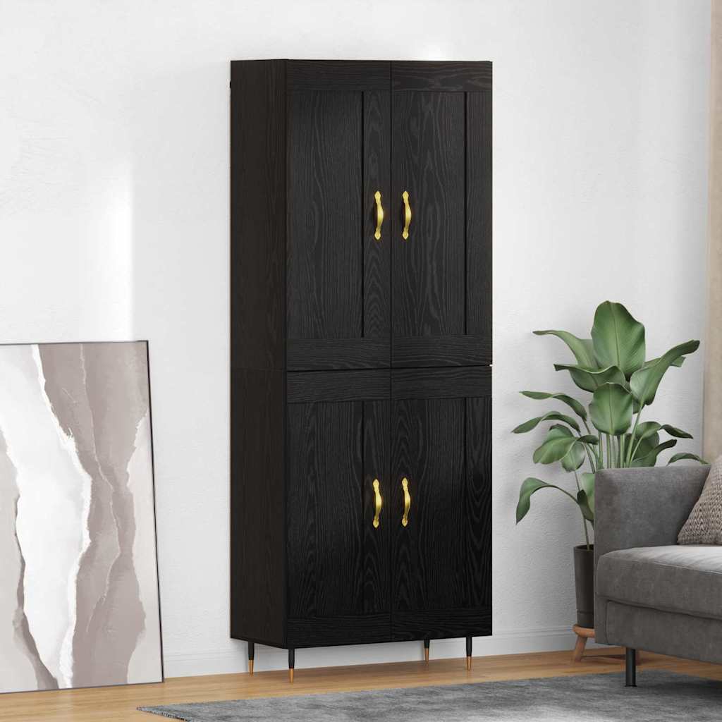 Highboard Crni hrast 69,5 x 34 x 90 cm Konstruirano drvo