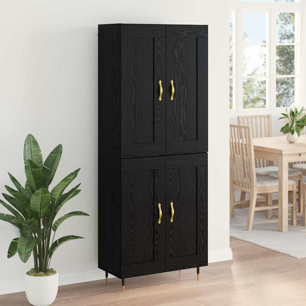 Highboard Crni hrast 69,5 x 34 x 90 cm Konstruirano drvo
