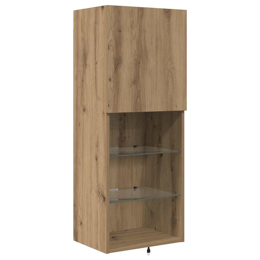 TV zidne jedinice 4 pcs Umjetnički hrast Konstruirano drvo