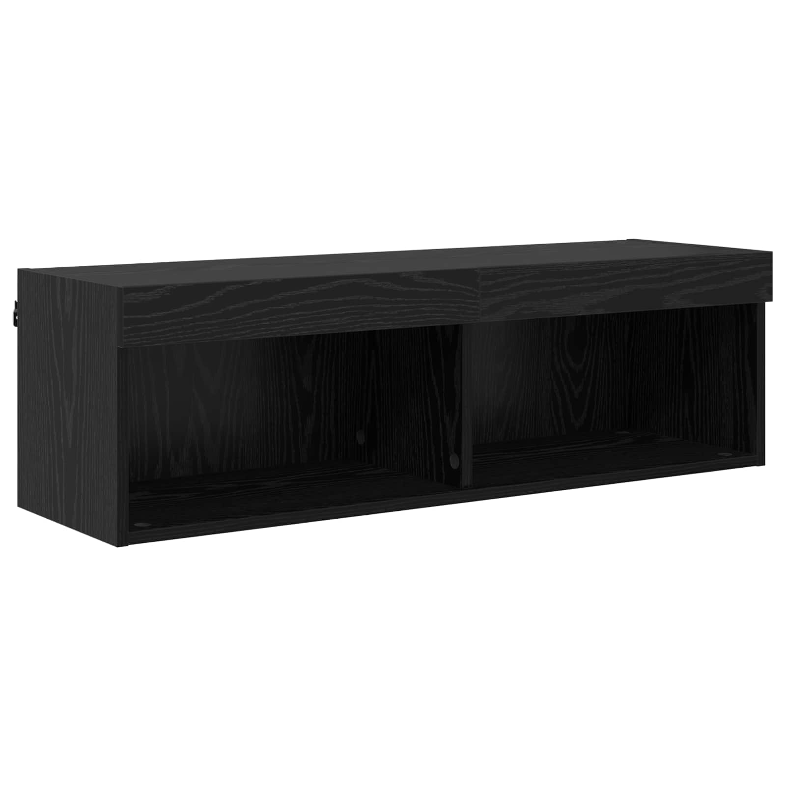 TV zidne jedinice s LED-om 5 pcs 40,5 x 30 x 102 cm Crni hrast