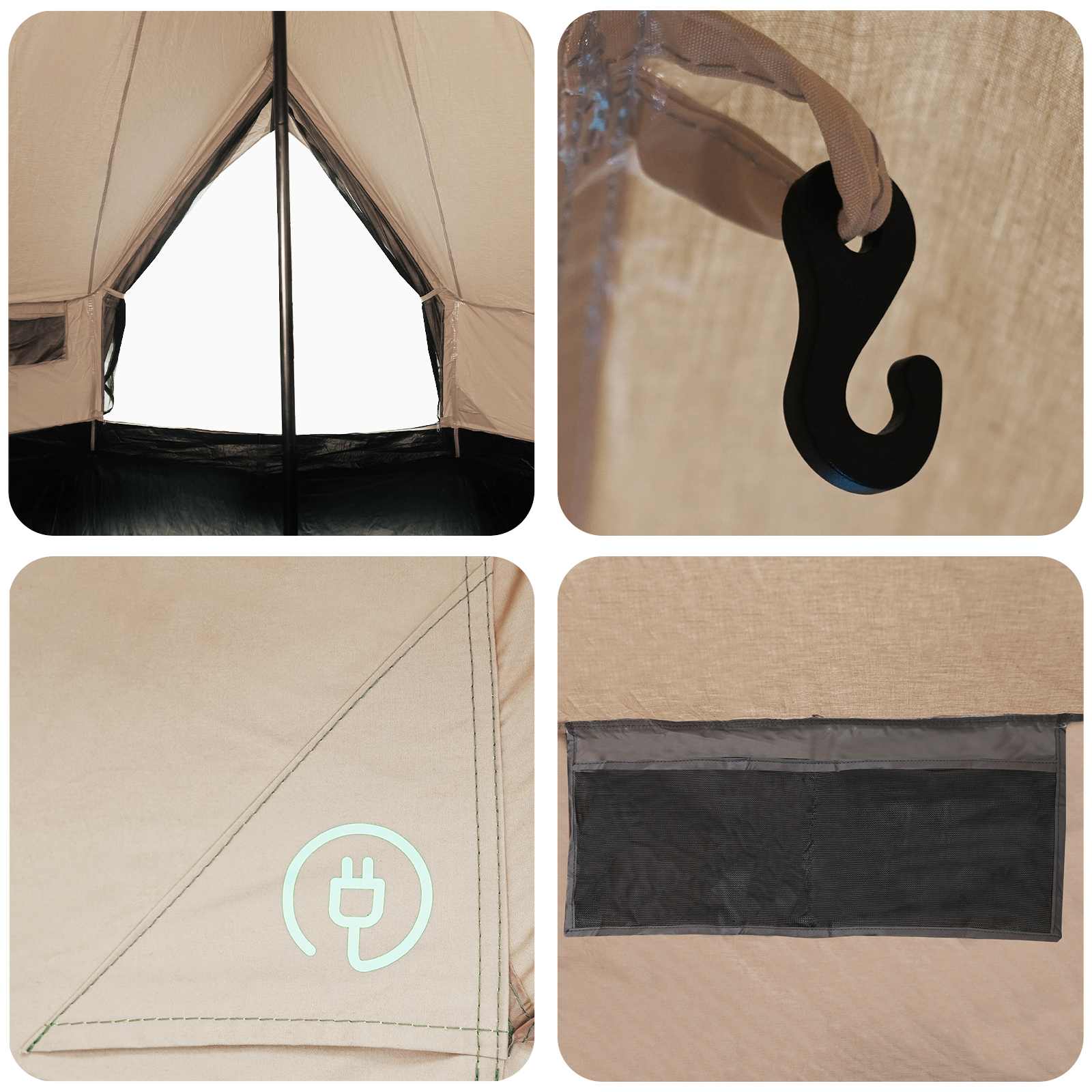 Obiteljski šator Krem 6 osoba Polipamuk