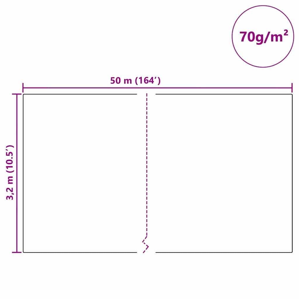 Flis za zaštitu biljaka od mraza Bež 50 x 3,2 m Neslojno platno