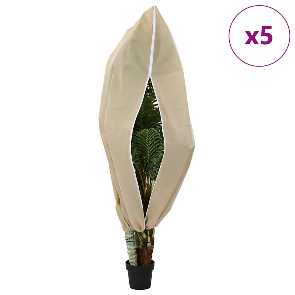 Pokrijte biljke od mraza flis pokrivačem 5 pcs Bež 1,8 x 1,2 m