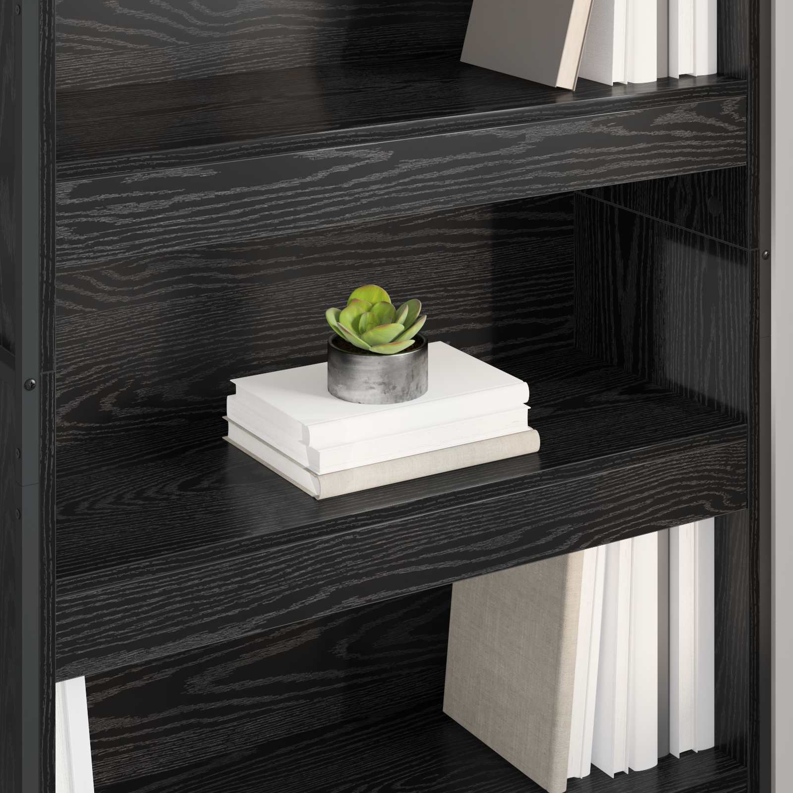Ormarić za knjige 2 pcs Crni hrast 80 x 30 x 189,5 cm