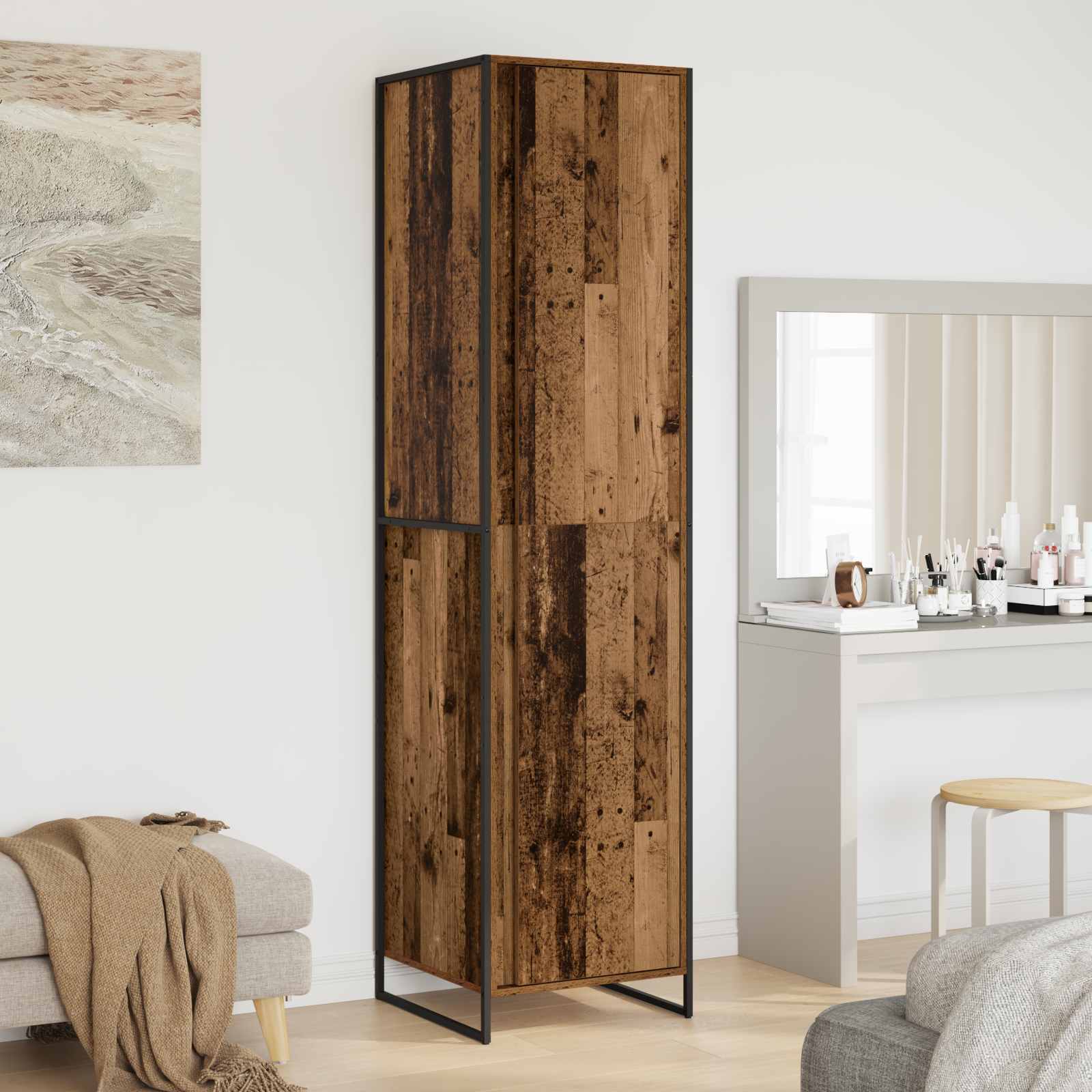 Ormar s pohranom Staro drvo 50 x 50 x 200 cm Konstruirano drvo