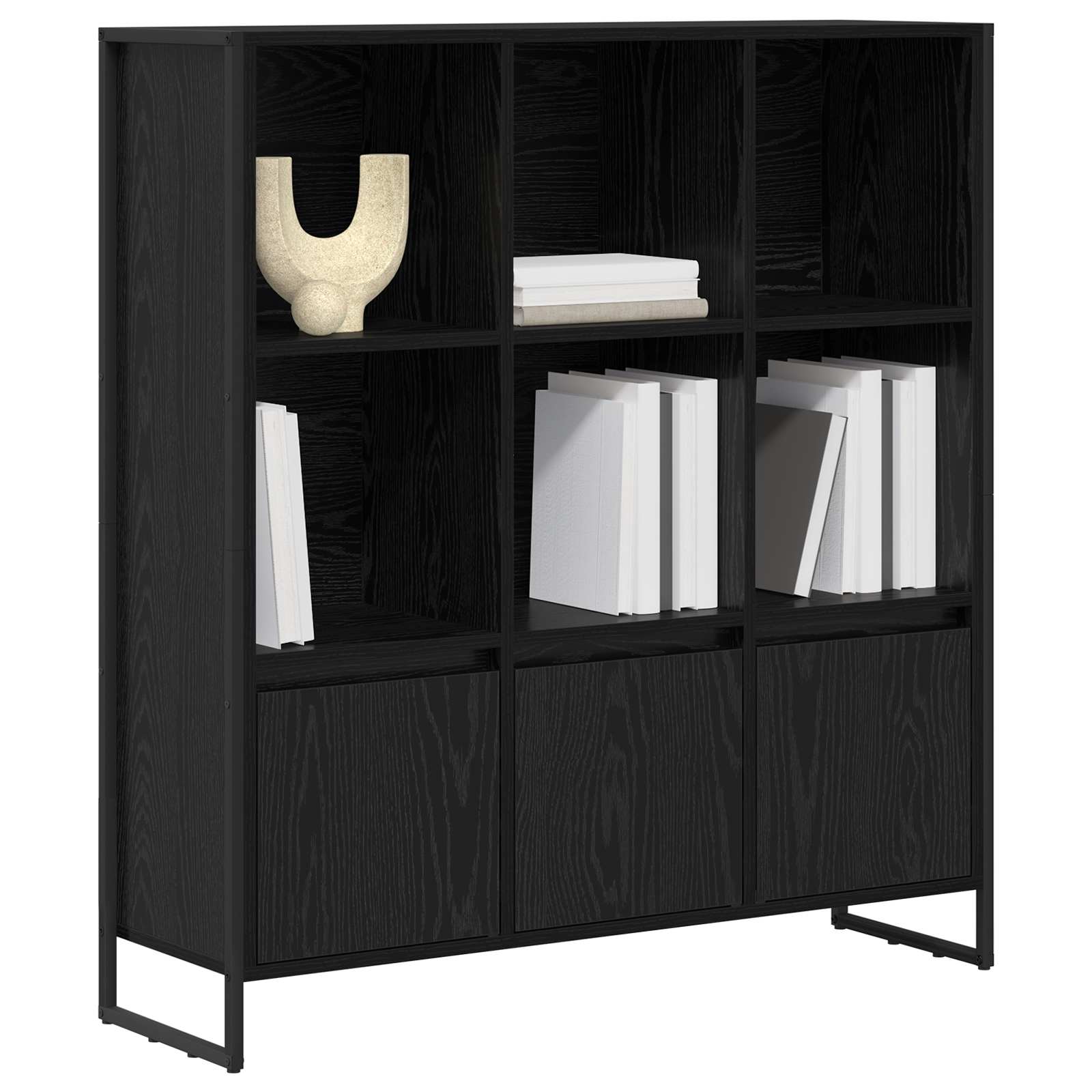Ormarić za knjige 2 pcs Crni hrast 99,5 x 30 x 108 cm