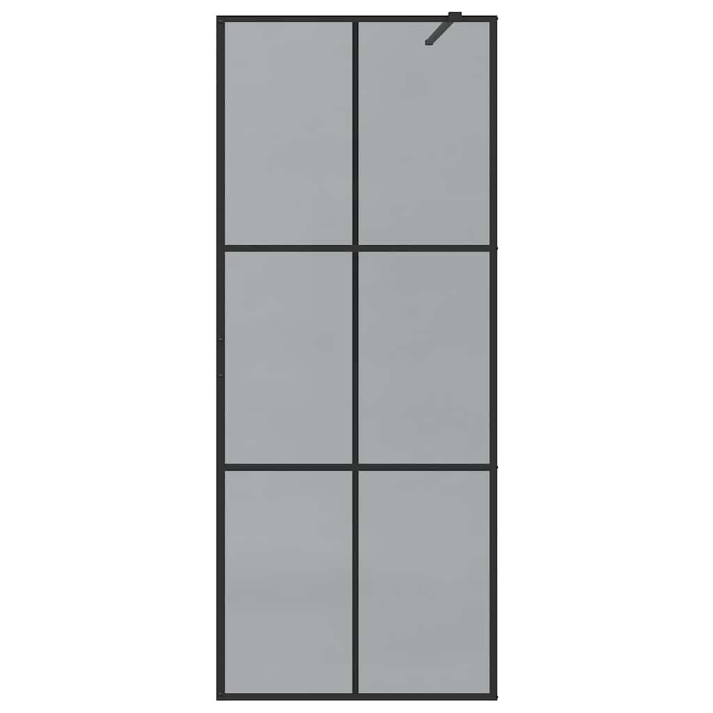 Zid za walk-in tuš Crna 80 x 195 cm Staklo otporno na udarce