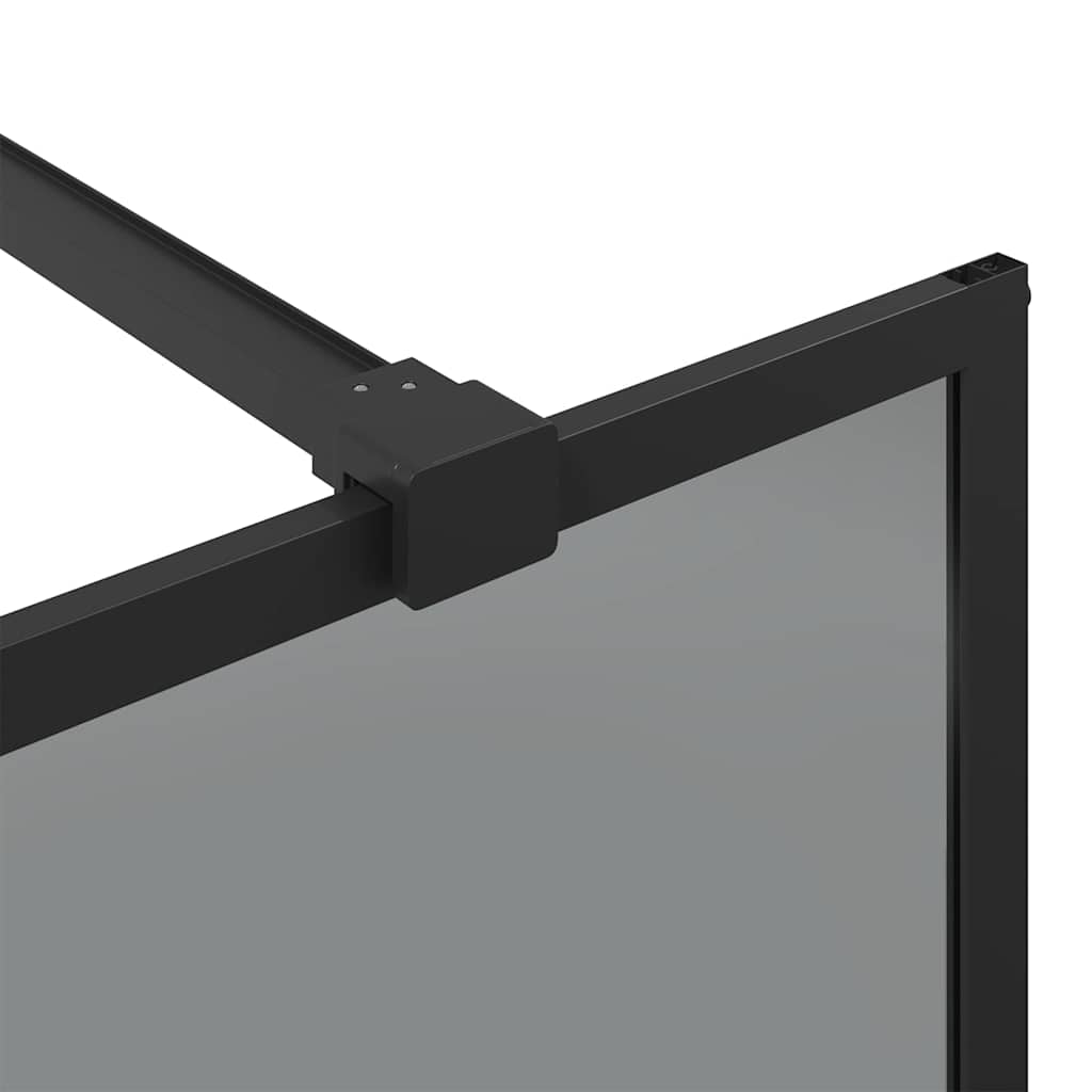 Zid za walk-in tuš Crna 115 x 195 cm Staklo otporno na udarce