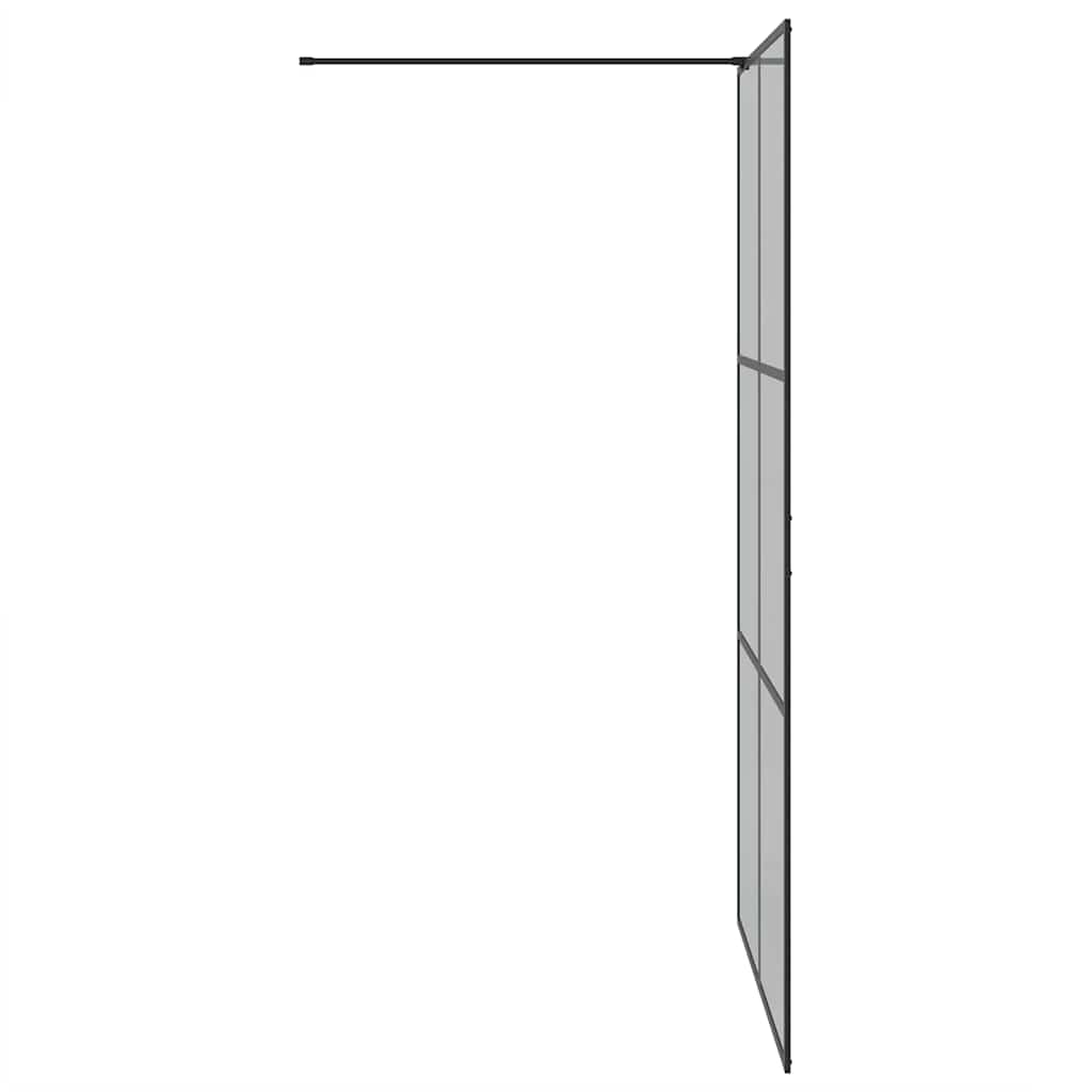 Zid za walk-in tuš Crna 115 x 195 cm Staklo otporno na udarce